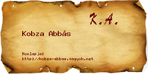 Kobza Abbás névjegykártya