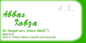 abbas kobza business card